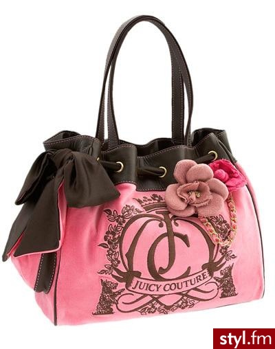 duża torba Juicy Couture wykonana z weluru w cenie: 195$ - Pozostałe Torebki Moda