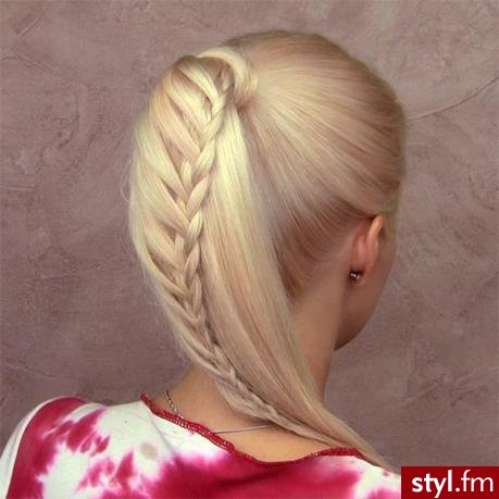 Blond Warkocze Proste Na co dzień Średnie Fryzury