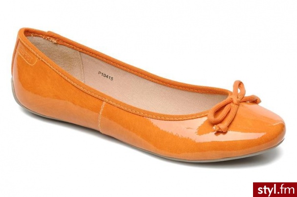 Esprit Balerinki Karen Bow Ballerina by (Pomarańczowy) - Balerinki Buty Moda