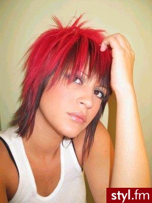EMO Alternatywne Średnie Fryzury