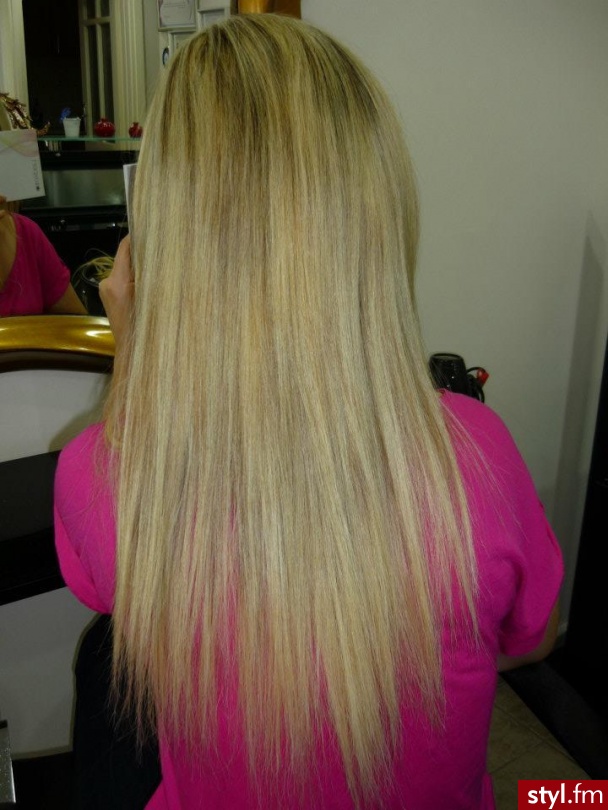 Blond Rozpuszczone Proste Na co dzień Średnie Fryzury