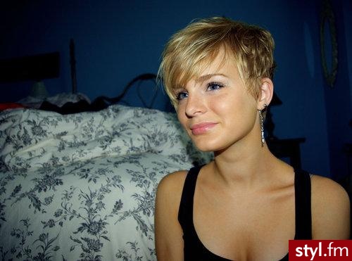 Blond Rozpuszczone Proste z grzywką Na co dzień Krótkie Fryzury