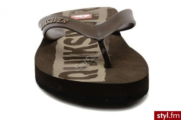 QUIKSILVER klapki QS 2012 43 BROWN/TAN/BROWN MĘSKIE - Klapki Buty Moda