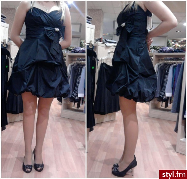 Sukienka. Sukieneczka na studniówkę :) Krótka - po usilnym znalezieniu długiej... bezskutecznie. Krótka czarna wygrała :) - Pozostałe Ciuchy Moda