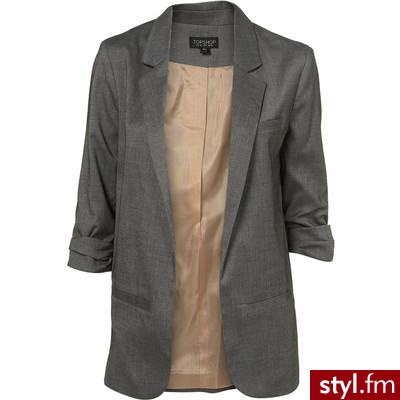 3/4 Sleeve Boyfriend Blazer - TopShop - Polyvore. Pobrano ze strony: http://www.polyvore.com/sleeve_boyfriend_blazer/thing?id=19736114 - Pozostałe Ciuchy Moda