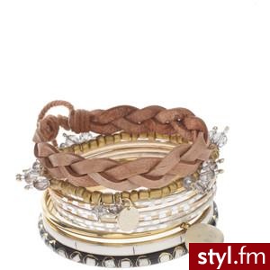 Oasis Gold And White Mix Bangle Set - Polyvore. Pobrano ze strony: http://www.polyvore.com/oasis_gold_white_mix_bangle/thing?id=20458545 - Pozostałe Dodatki Moda