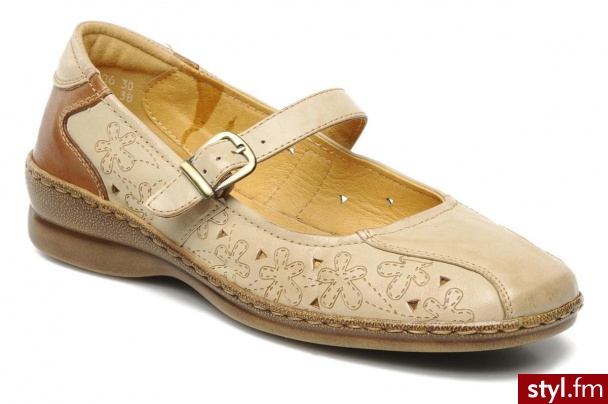 Padders Balerinki SORRENTO by (Beżowy) - Balerinki Buty Moda
