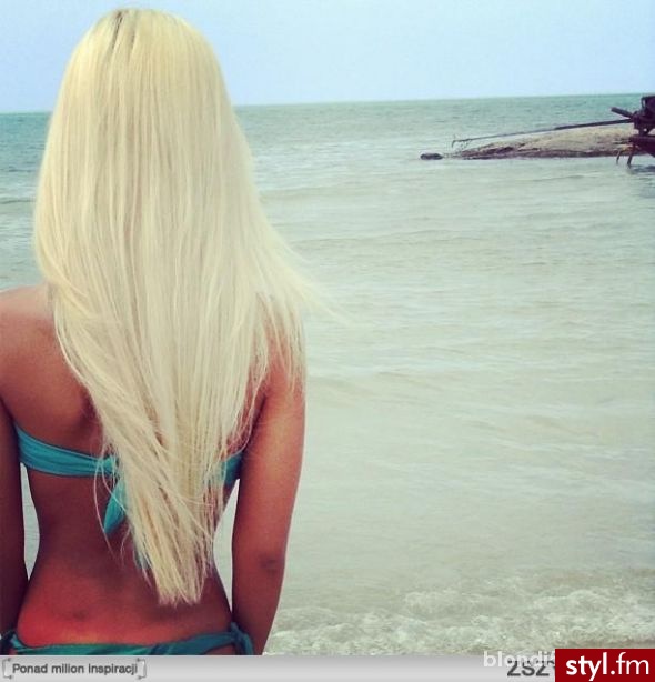 Blond Rozpuszczone Proste Na co dzień Długie Fryzury