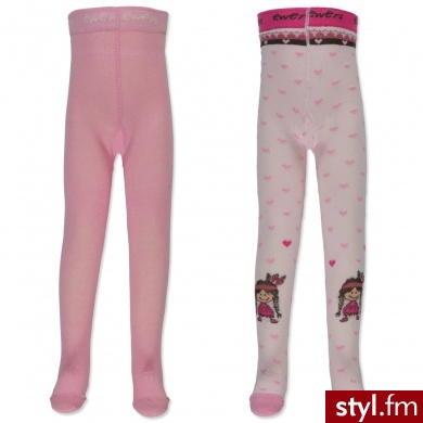 EWERS Girls Mini Rajstopy 2 szt. Indianka kolor różowy - Rajstopy Bielizna Moda
