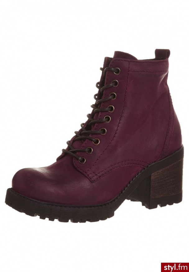 zign Botki sznurowane czerwony (516533) - Botki Buty Moda