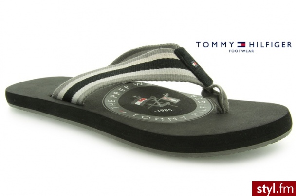 Tommy Hilfiger JAPONKI TREVIS 7 BLACK - Klapki Buty Moda