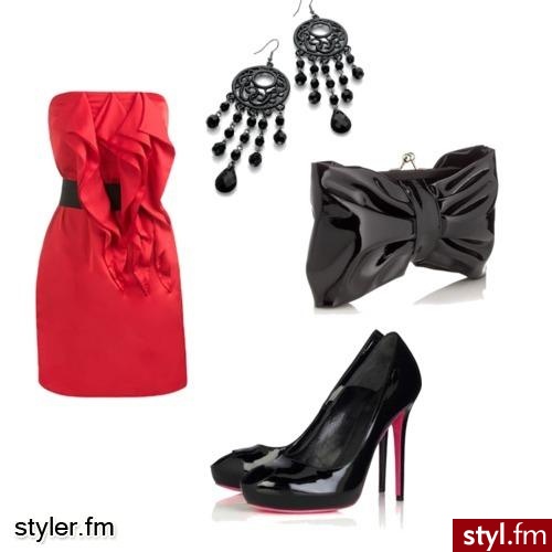 czerwona sukienka - Styler