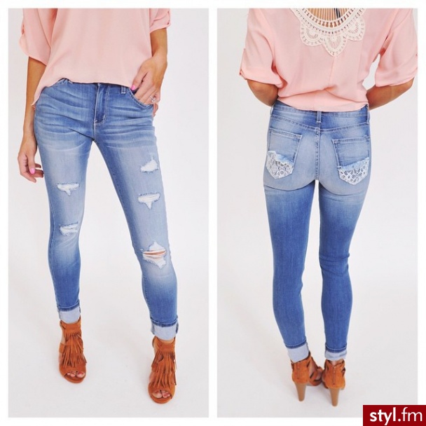 Jeansy Spodnie Moda
