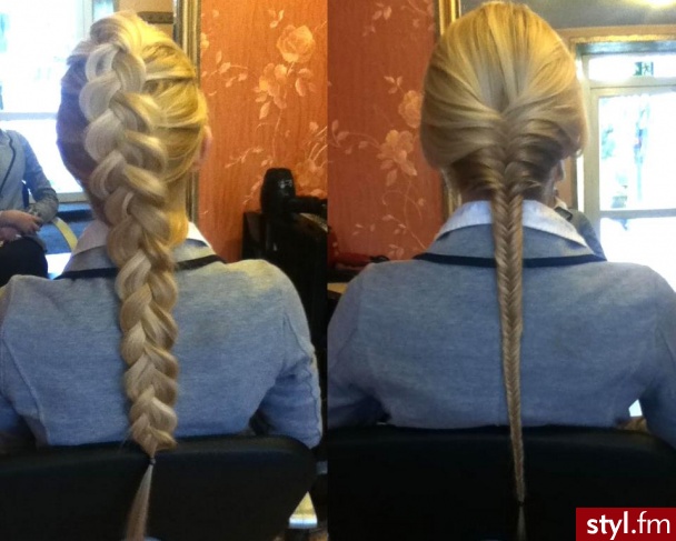 Blond Warkocze Proste Na co dzień Długie Fryzury
