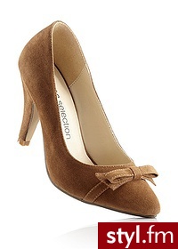 Bonprix Czółenka matowa wielbłądzia wełna 923855_22157 - Czółenka Buty Moda