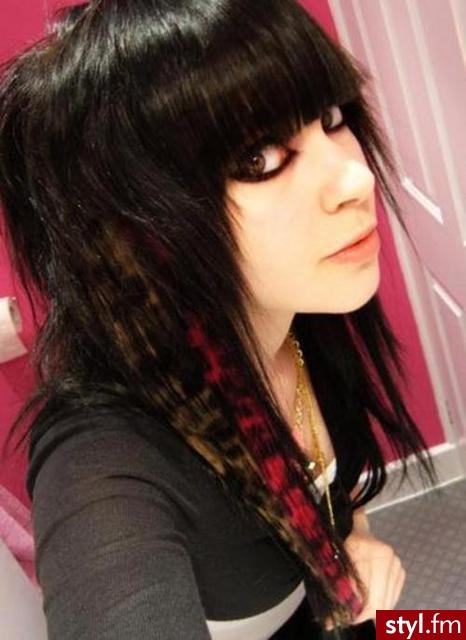 EMO Alternatywne Średnie Fryzury