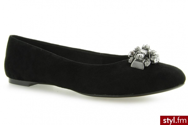 Clarks BALERINY Dewy Light Black Sde - Balerinki Buty Moda
