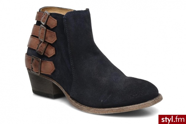 H By Hudson PÓŁBUTY I BOTKI ENCKE BY (Niebieski) - Botki Buty Moda