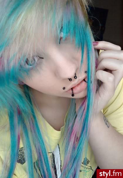 EMO Alternatywne Średnie Fryzury