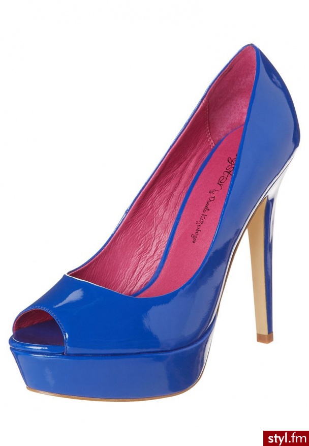 Ladystar by Daniela Katzenberger KATHY Szpilki Peep Toe niebieski - Szpilki Buty Moda