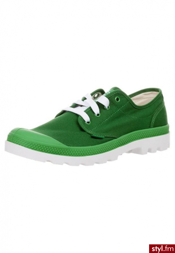Palladium PAMPA OXFORD Sznurowane sportowe zielony - Sportowe Buty Moda