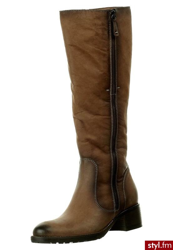 Pier One Kozaki beżowy - Kozaki Buty Moda