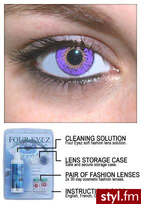 soczewki Four Eyez Violet Contrast Fashion Contact Lenses - 26.95 funtów - Gadżety Inne Moda