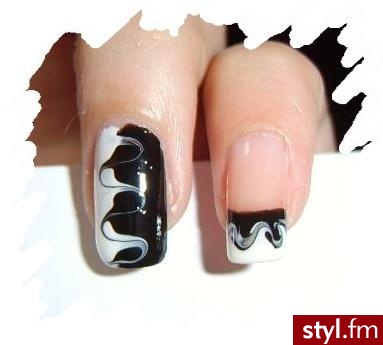 Black & white - Paznokcie