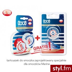 Canpol Lovi Marine, smoczek gryzak silikonowy 6-18m, 2szt. GRATIS ŁAŃCUSzEK - Łańcuszki Biżuteria Moda