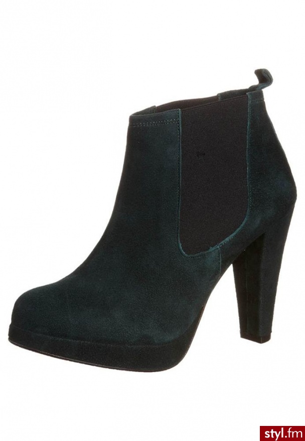 Ganni FIONA Botki na obcasie zielony - Botki Buty Moda