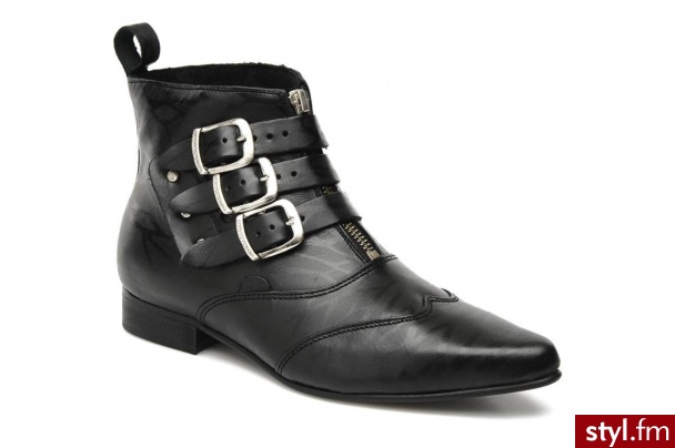Underground Półbuty i botki Blitz by (Czarny) - Botki Buty Moda