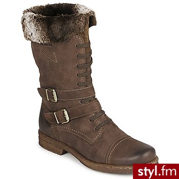 Tamaris BUTY ROLFY Brown - Kozaki Buty Moda