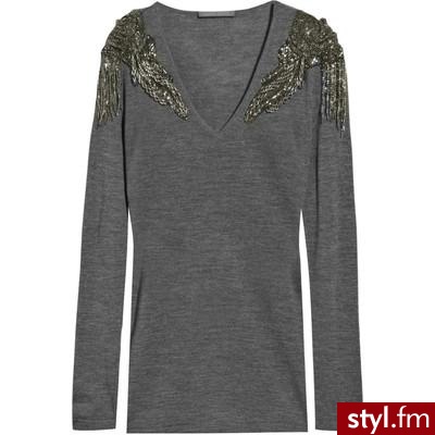 Alberta Ferretti Embellished wool sweater - Polyvore. Pobrano ze strony: http://www.polyvore.com/alberta_ferretti_embellished_wool_sweater/thing?id=19404207 - Pozostałe Ciuchy Moda