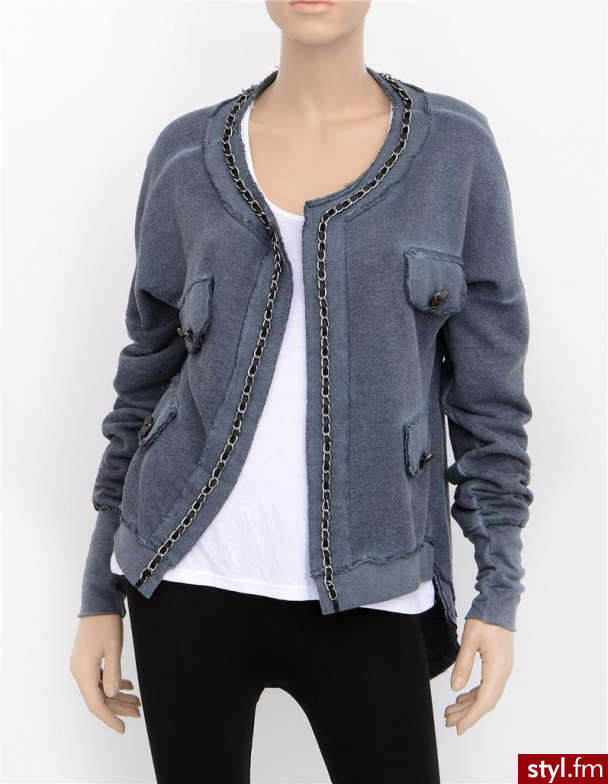 Unisono BLUZA MF01 BLU - Bluzy Ciuchy Moda