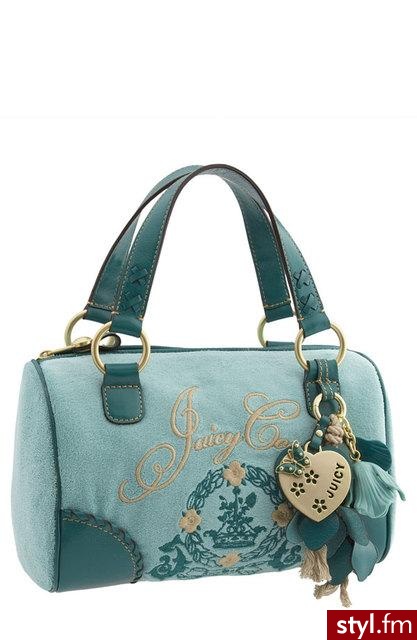 torebka Juicy Couture w kolorze lazurowym a do tego breloczek - 188$ - Pozostałe Torebki Moda