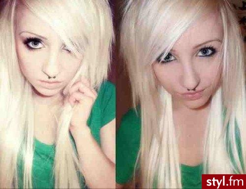 Blond Rozpuszczone Proste z grzywką Na co dzień Długie Fryzury