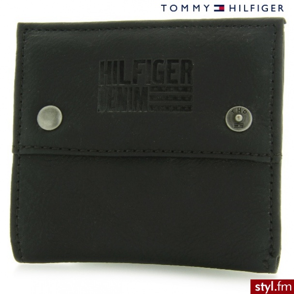 TOMMY HILFIGER NASH WALLET 8 CCS &amp; COIN PKT BLACK - Portfele i etui Dodatki Moda
