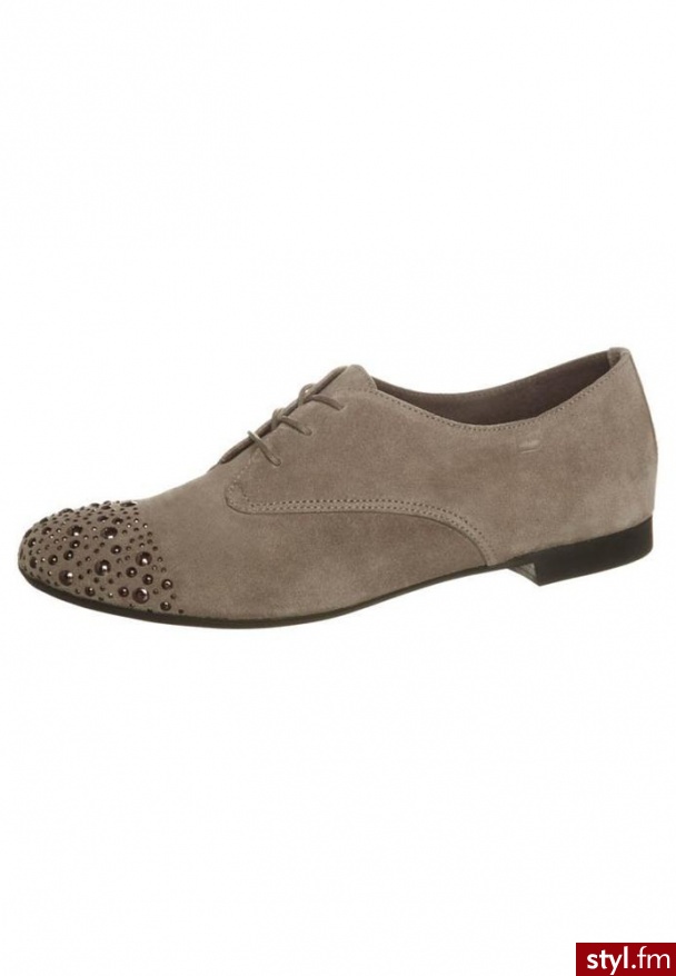 Pier One Oksfordki beżowy (4653) - Pozostałe Buty Moda