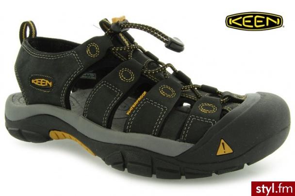 Keen SANDAŁY NEWPORT BLACK GOLDEN GLOW - Sandały Buty Moda