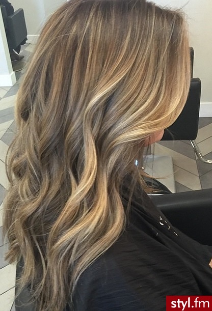 bronde hair - Na co dzień Średnie Fryzury