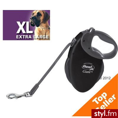 Smycz automatyczna Flexi Giant XL - 8 m - Czarna - Psy Zwierzaki