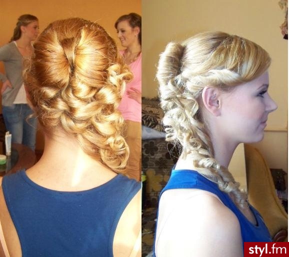 Blond Upięcie Kręcone Wieczorowe Długie Fryzury