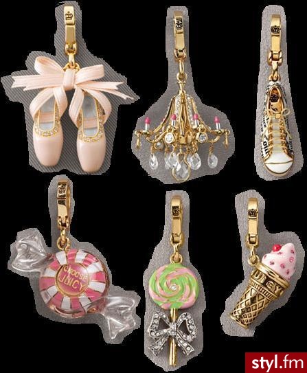 przewieszki firmy:
Juicy Couture 

cena za to cudeńka waha się 
między 50$ - 60$. - Pozostałe Dodatki Moda