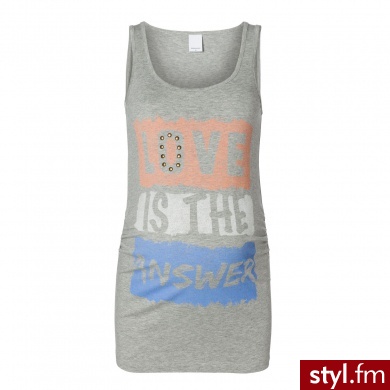 MAMA LICIOUS Top dla kobiet w ciąży ANNLI light grey melange - Tuniki Ciuchy Moda