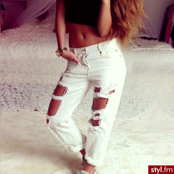 Jeansy Spodnie Moda