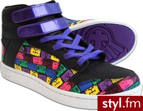 T.U.K - \'Mix Tape\' Print Slam High Top Trainer Boot - Pozostałe Buty Moda