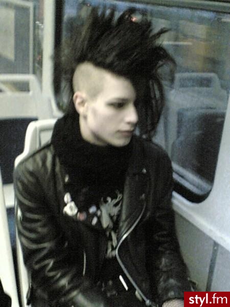 Czarne Punk Rock Alternatywne Krótkie Męskie Fryzury