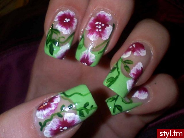 Spring flower time - Paznokcie
