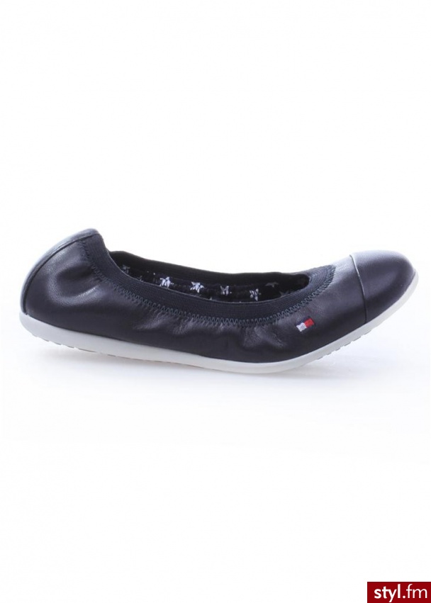 TOMMY HILFIGER Baleriny dahlia 5a granatowy - Balerinki Buty Moda
