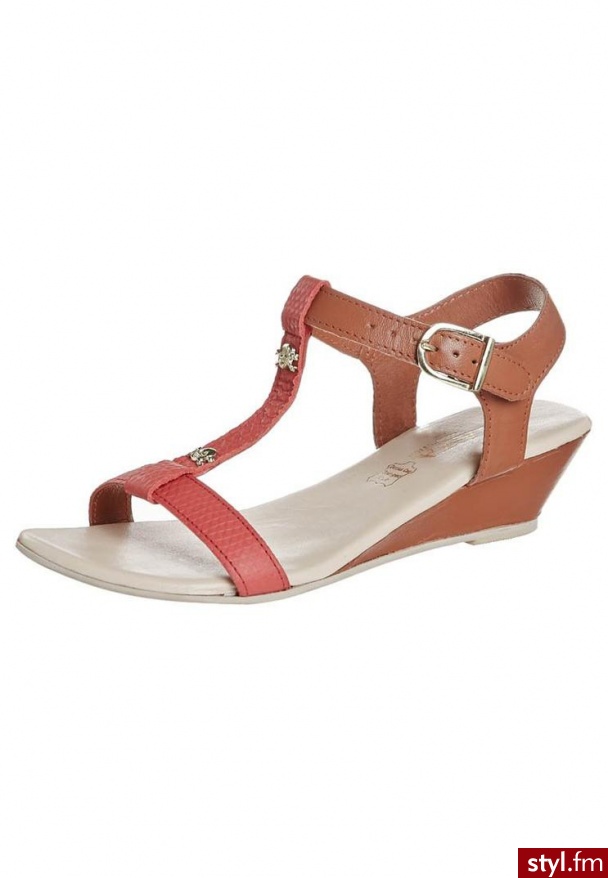 PLAYA SANDAŁY NA KOTURNIE BRĄZOWY (ASTOR) - Koturny Buty Moda